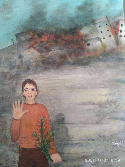 Stop the War - a Paint Artowrk by Marisa Zaghi